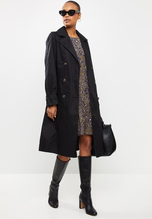 Vero Moda - Munich long trenchcoat - black
