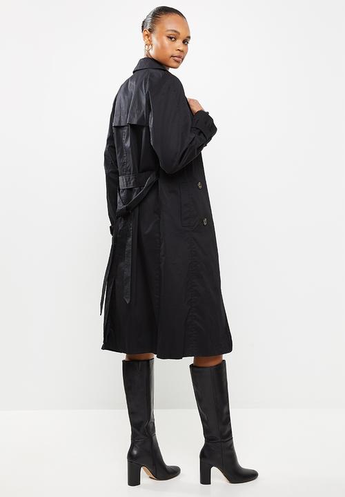 Vero Moda - Munich long trenchcoat - black