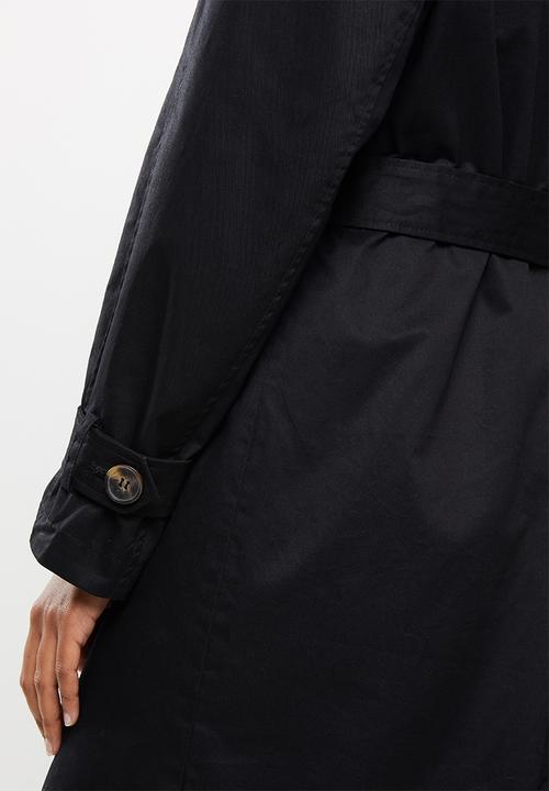 Vero Moda - Munich long trenchcoat - black