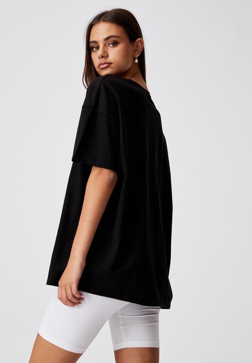 Factorie - Super relaxed graphic tee - black/newport