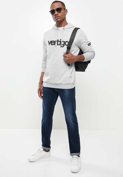 Vertigo - Mens Vertigo sweater pullover hoodie - grey