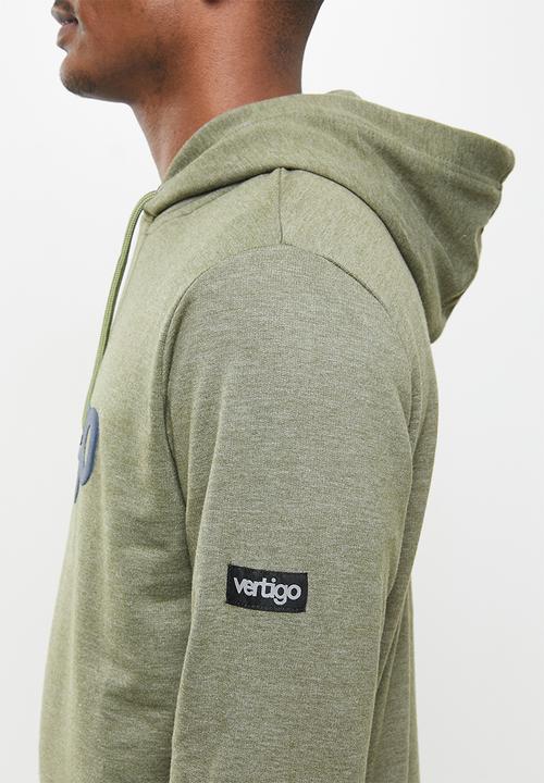 Vertigo - Mens Vertigo sweater pullover hoodie - olive