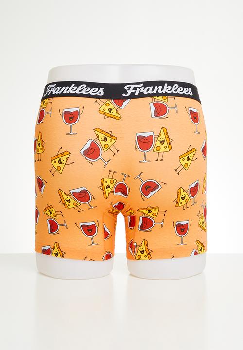 Franklees - Cheese & wine long leg trunks - peach