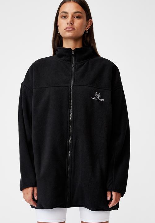 Factorie - Oversized funnel neck zip through - black/intl comp