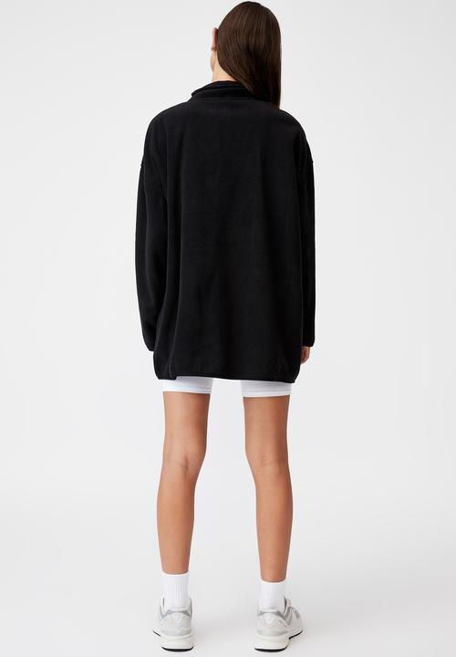 Factorie - Oversized funnel neck zip through - black/intl comp
