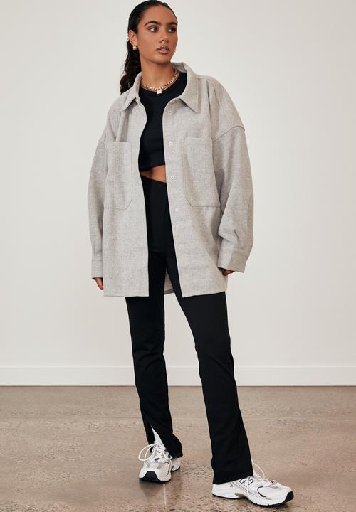 Factorie - Boxy shacket - light grey