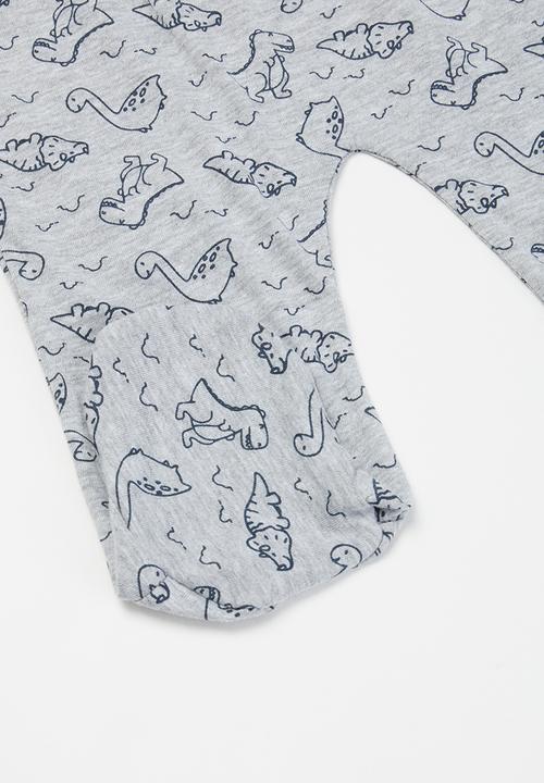 Pop Candy - 2 Pack footed pants - grey & navy