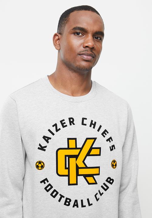 Kaizer Chiefs - Urban Edition - Monogram crew neck sweater with flock print detail - grey
