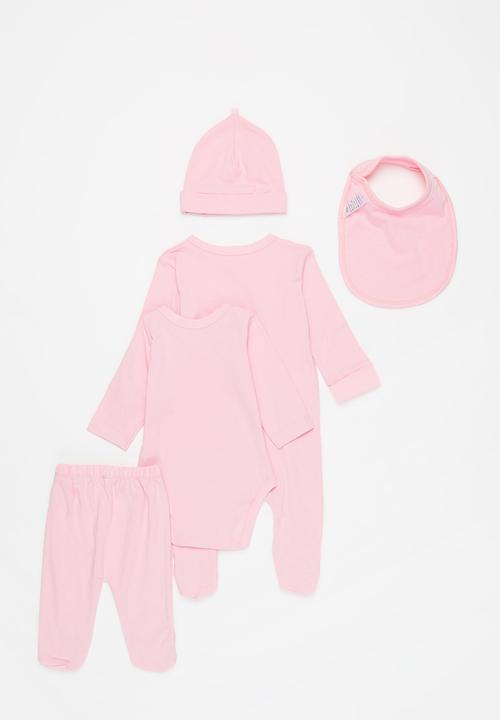 Superbalist Kids - Baby girls 5 pack essential set - pink