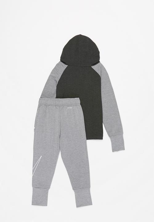 Nike - Nkn tenacity fz jogger set - grey & black 