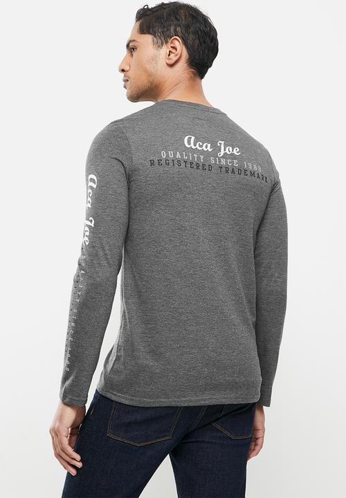 Aca Joe - Aca joe long sleeve T-shirt - charcoal