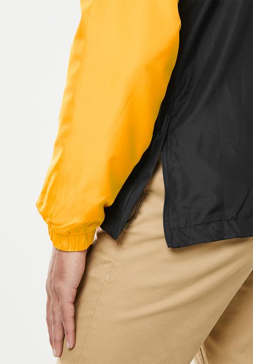 Aca Joe - Aca joe colour blocked zip thru windbreaker - yellow & black
