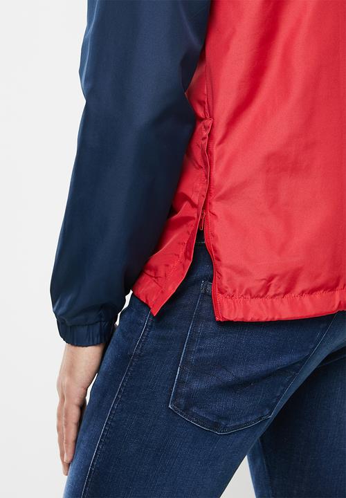 Aca Joe - Aca joe colour blocked zip thru windbreaker - navy & red