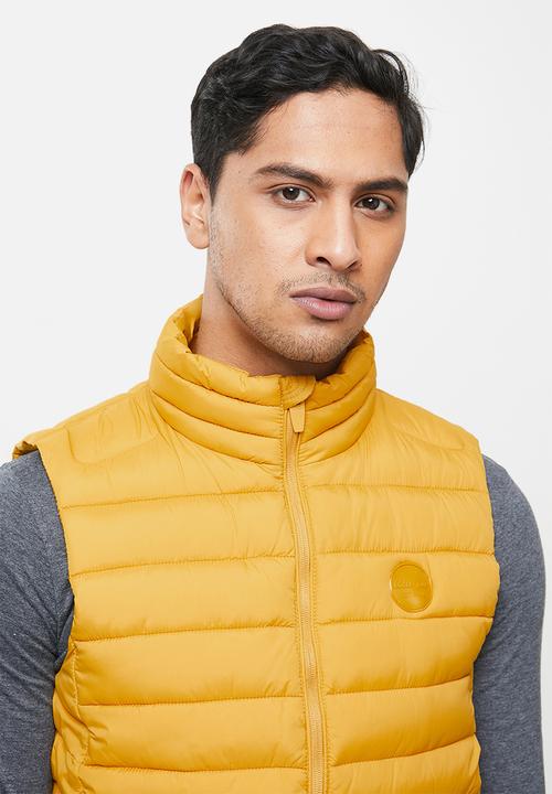 Aca Joe - Aca joe zip thru sleeveless jacket - mustard