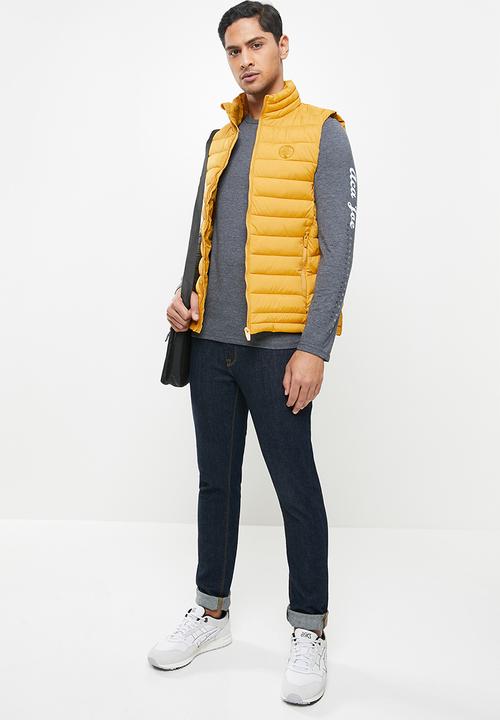 Aca Joe - Aca joe zip thru sleeveless jacket - mustard