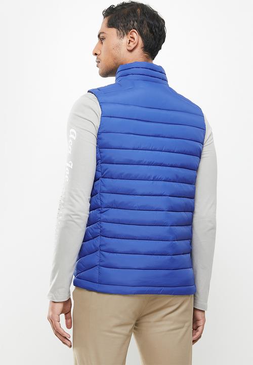 Aca Joe - Aca joe zip thru sleeveless jacket - blue
