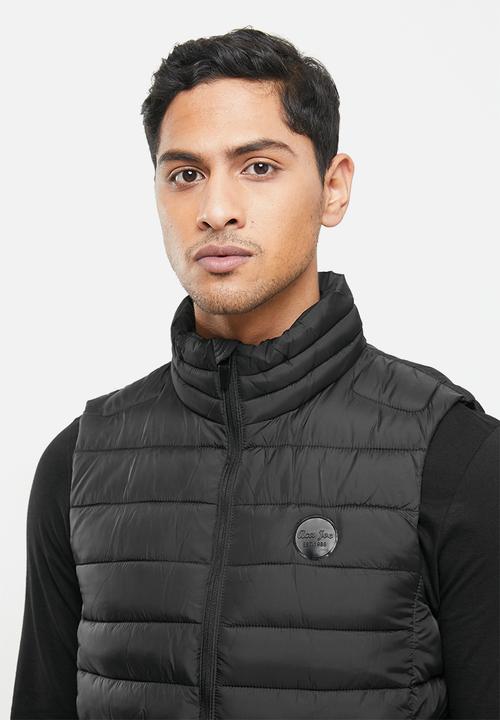 Aca Joe - Aca joe zip thru sleeveless jacket - black
