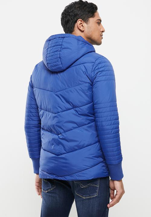 Aca Joe - Aca joe zip thru puffer jacket - blue