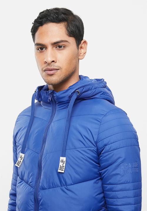 Aca Joe - Aca joe zip thru puffer jacket - blue