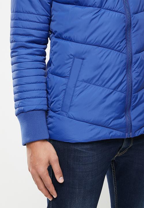 Aca Joe - Aca joe zip thru puffer jacket - blue