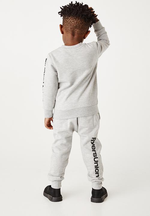 Flyersunion - Brushed fleece crew neck - grey