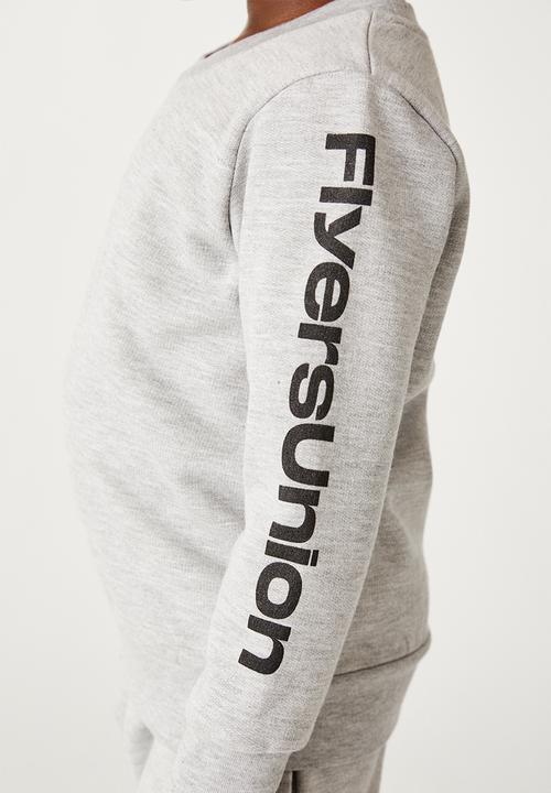 Flyersunion - Brushed fleece crew neck - grey