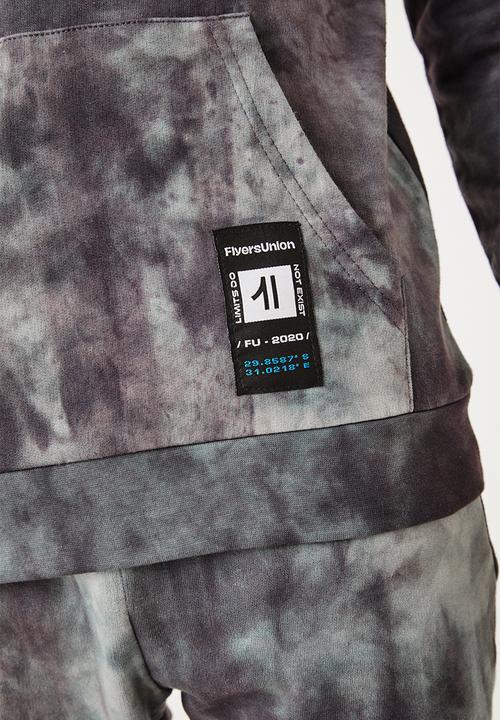 Flyersunion - Ub fleece spectra-dye hoodie - charcoal