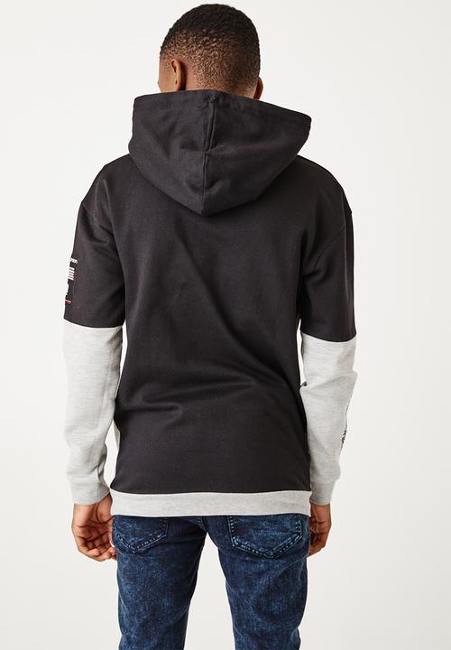 Flyersunion - Colourblock brushed hoodie - multi 