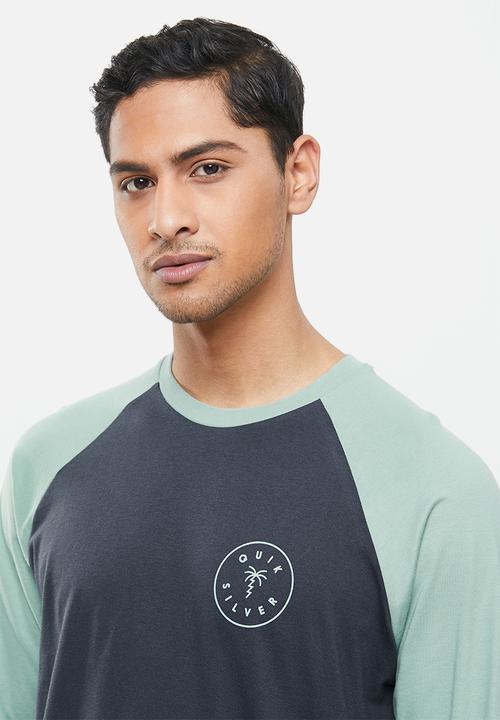 Quiksilver - Lash out long sleeve tee - green & navy