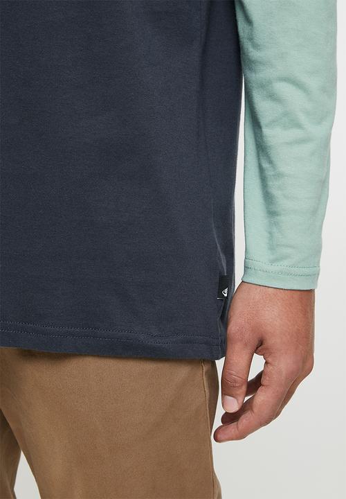 Quiksilver - Lash out long sleeve tee - green & navy