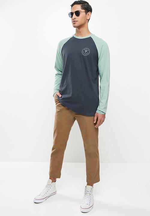 Quiksilver - Lash out long sleeve tee - green & navy