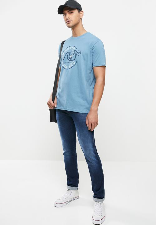 Quiksilver - Square me up mod short sleeve tee - blue