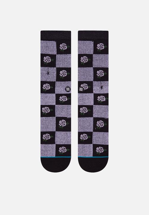Stance Socks - Rose budz socks - black