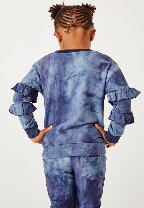 Flyersunion - Ub fleece spectra-dye frill crew - navy