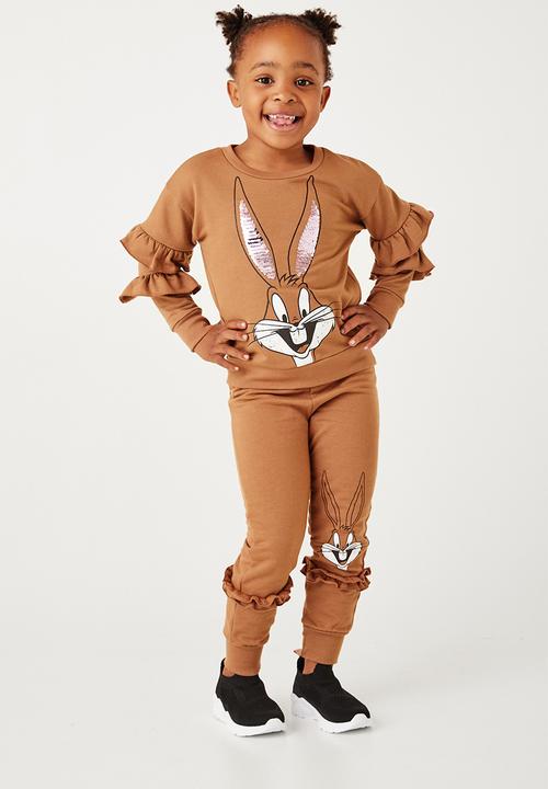 Flyersunion - Brushed fleece frill crew - tan