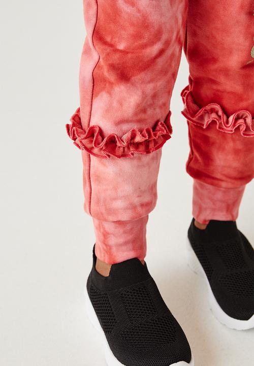 Flyersunion - Ub fleece spectra-dye frill jogger - blush