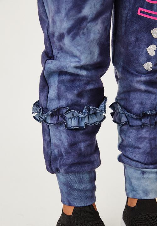 Flyersunion - Ub fleece spectra-dye frill jogger - navy