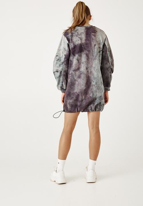Flyersunion - Ub fleece spectra-dye drawstring dress - charcoal