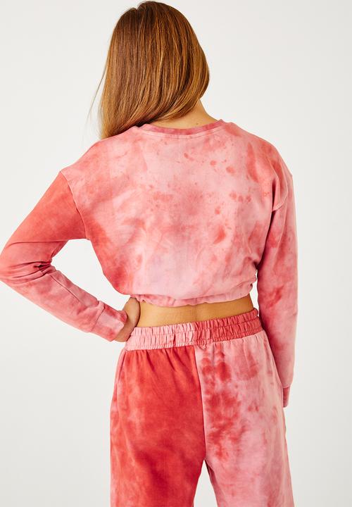 Flyersunion - Ub fleece spectra-dye drawstring crew - blush