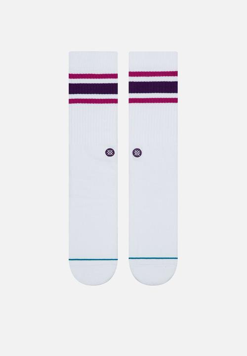 Stance Socks - Boyd 4 socks - white & purple