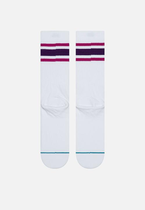 Stance Socks - Boyd 4 socks - white & purple