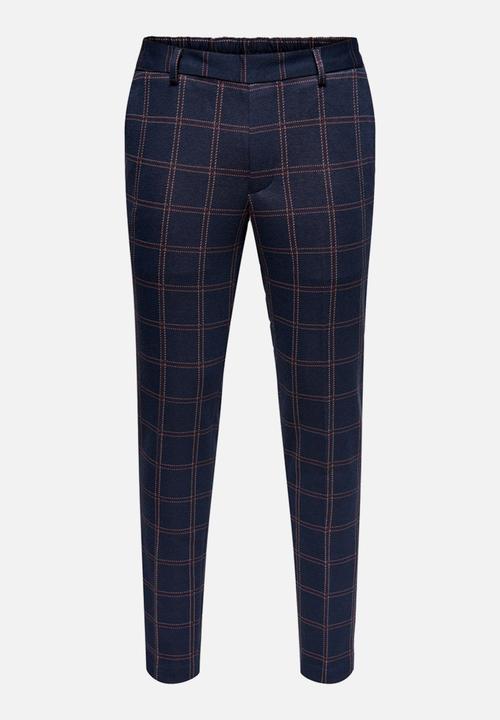 Only & Sons - Onselias check pants - dress blues