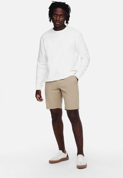 Only & Sons - Onsceres life crew neck - white