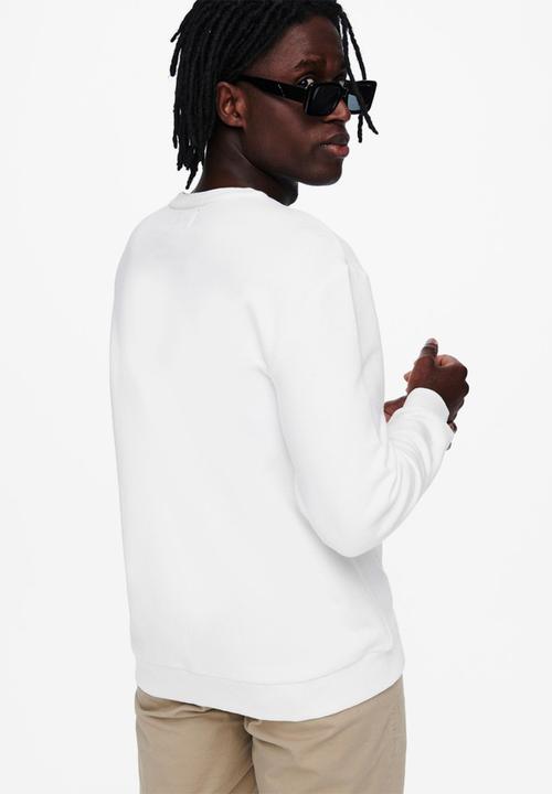 Only & Sons - Onsceres life crew neck - white
