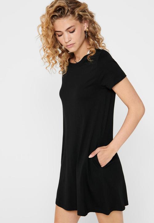 ONLY - May life short sleeve pocket dress - black