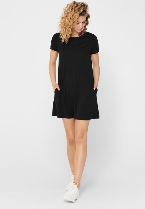 ONLY - May life short sleeve pocket dress - black