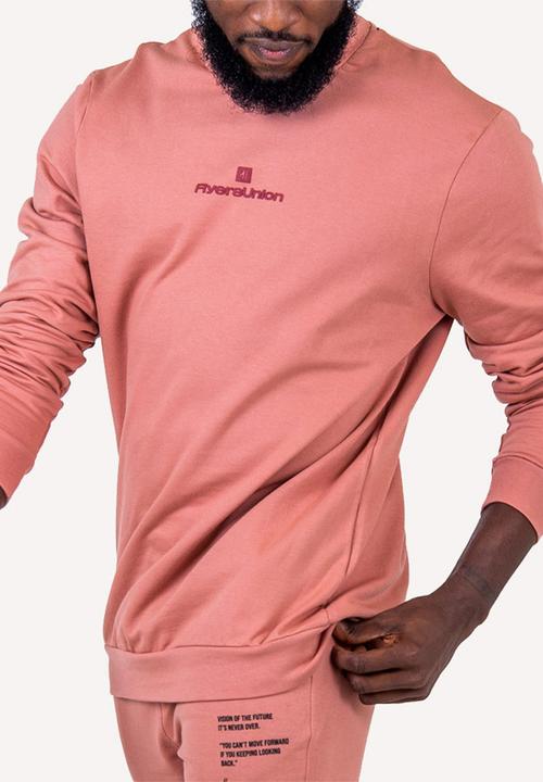 Flyersunion - Brushed fleece crew - ashrose