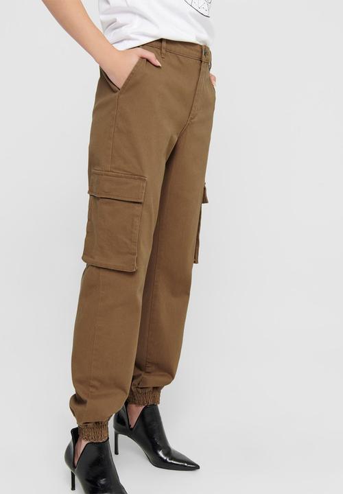 ONLY - Madea-tiger life cargo pant - toasted coconut