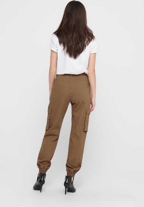 ONLY - Madea-tiger life cargo pant - toasted coconut