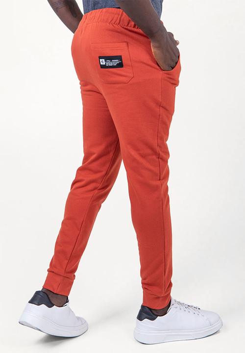 Flyersunion - Brushed fleece jogger - rust